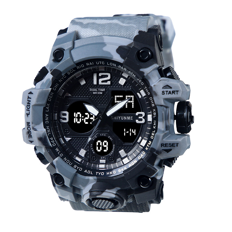 Big Mud King II Electronic Watch Outdoor Sports Waterproof Dual Movement Luminous Men's Watch