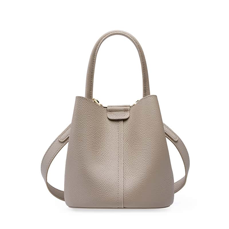 First layer cowhide bag 2024 new style bag women's bag messenger bag 2023 summer high-grade genuine leather handbag bucket