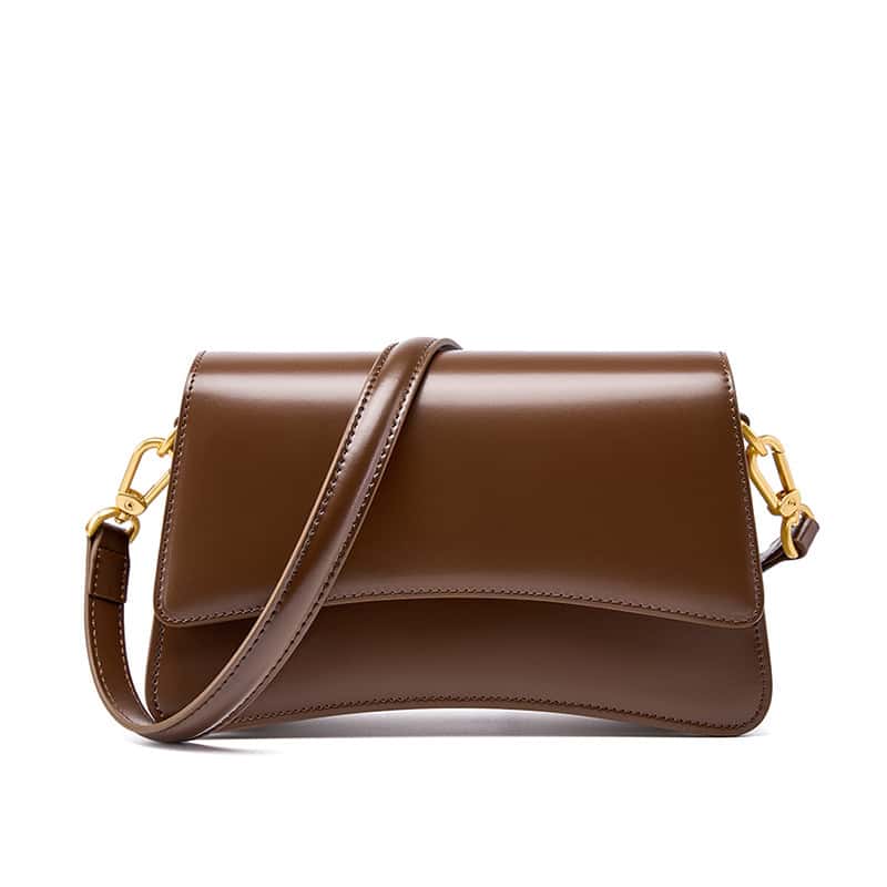 2025 new versatile shoulder messenger bag cowhide high-quality niche baguette bag high-end underarm bag women's bag