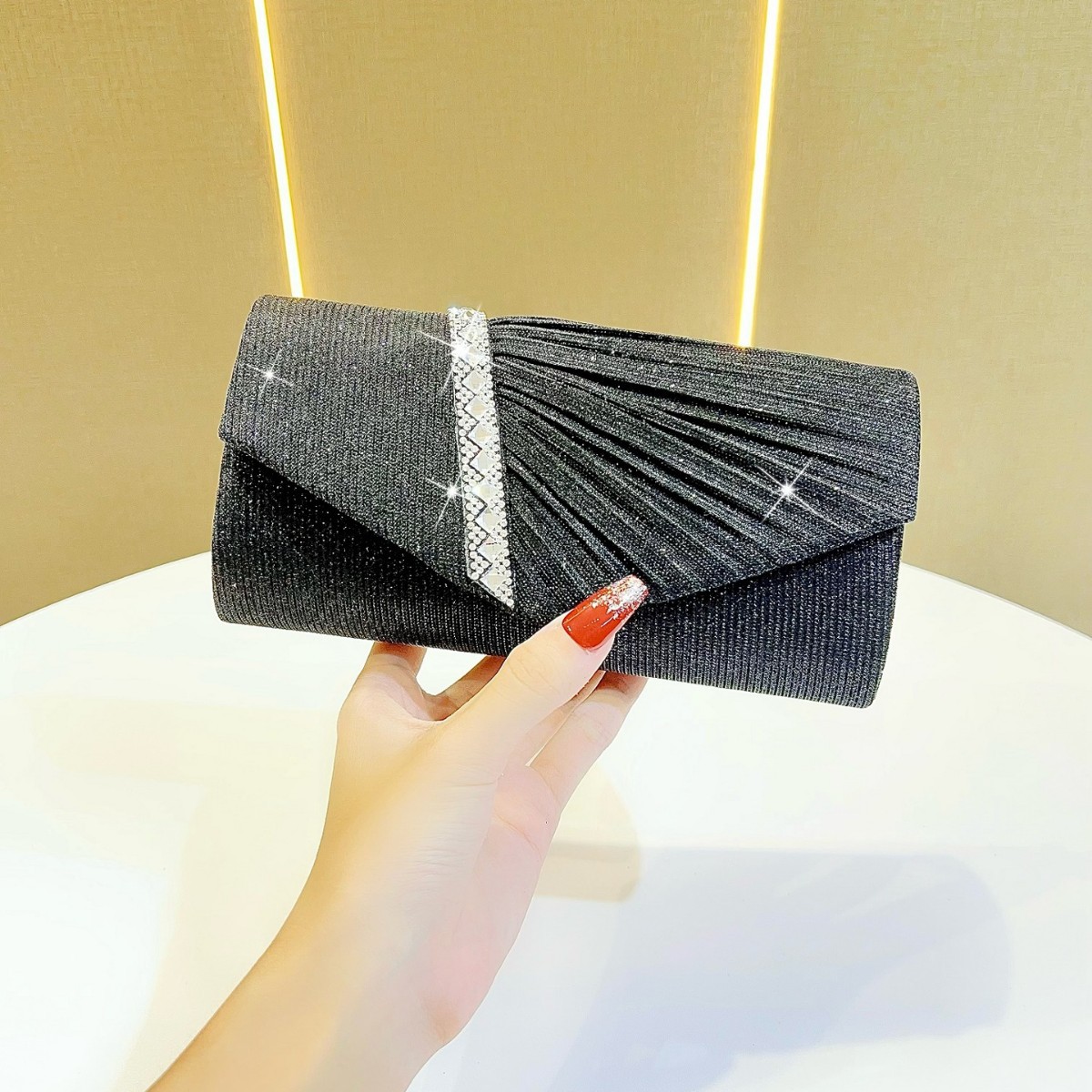 2025 new style handbag shiny rhinestone small handbag envelope bag lady female evening bag princess bag dress bag