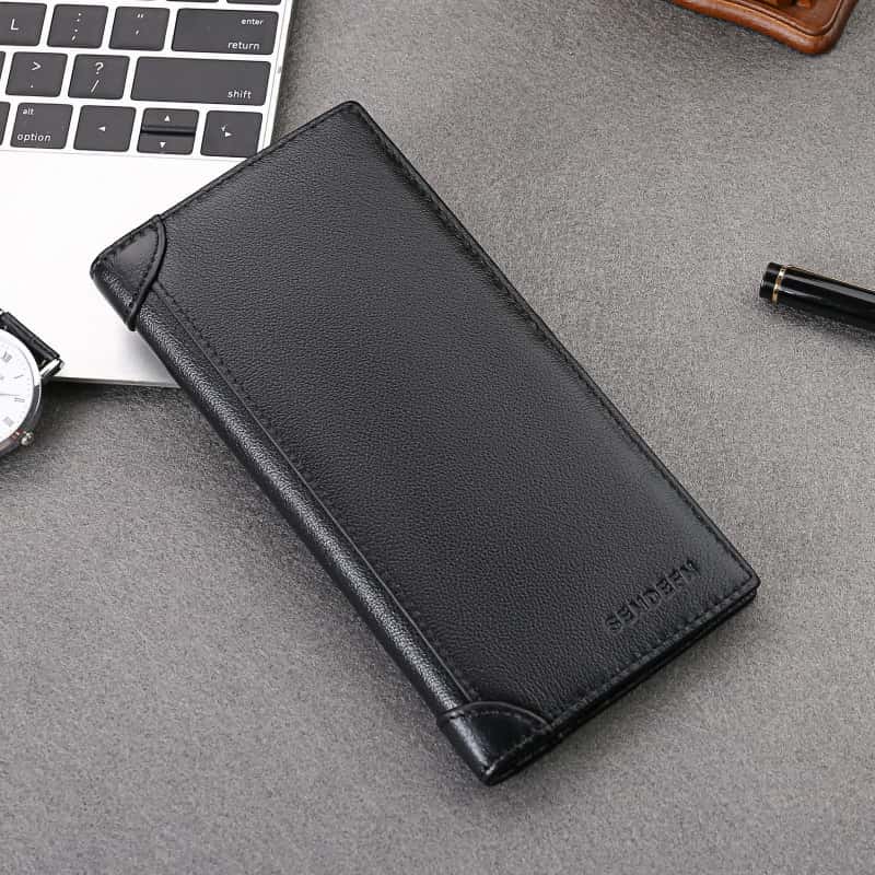 Men's Wallet Long Slim Soft Side Clutch Multifunctional Money Clip Money Bag Coin Purse